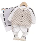 Boys Children Children 2021New Arrival Kids Canvas Vintage Boys Suit Children Spring Suit