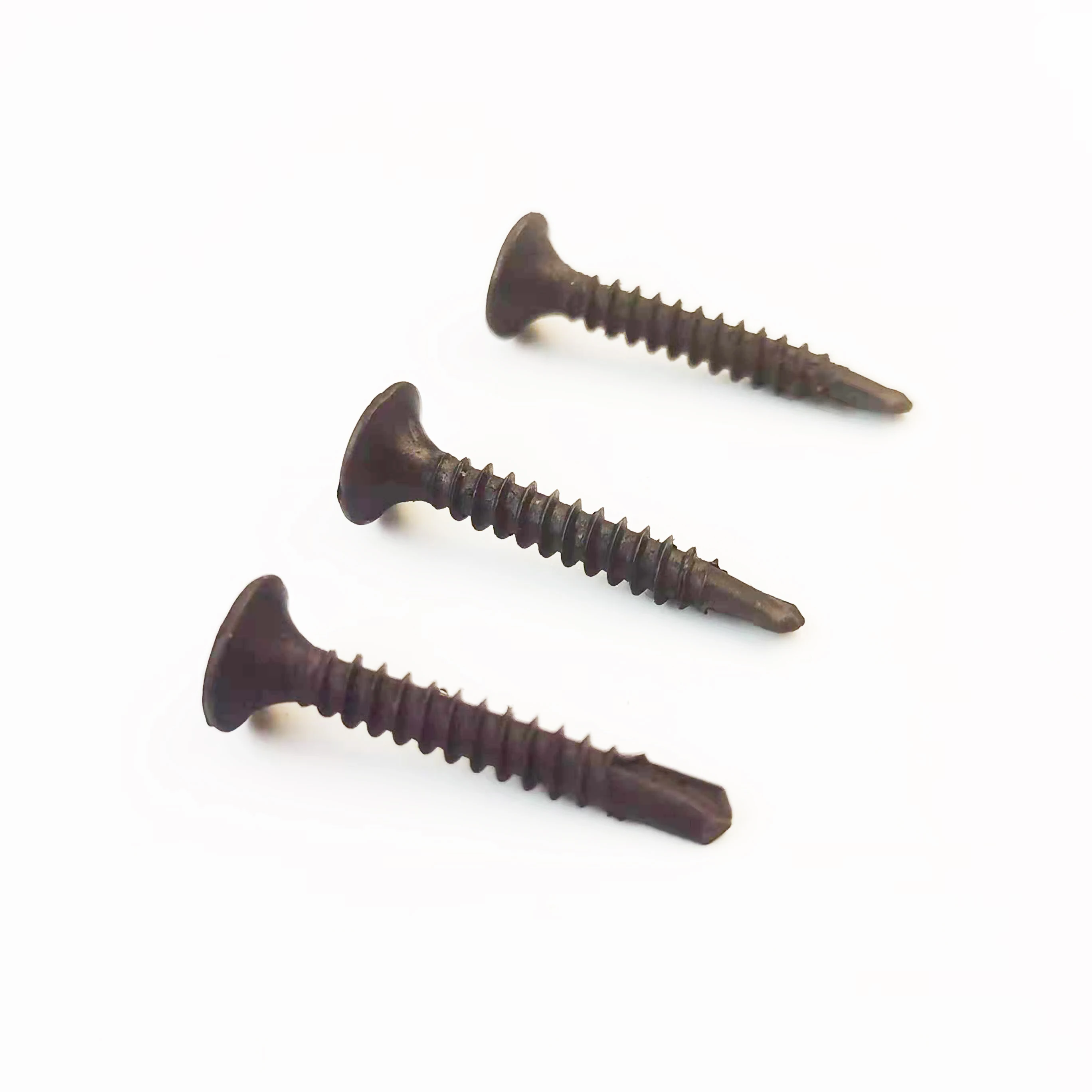 Black Phosphated Drywall Screws Drilling Point With Bugle Head Zinc