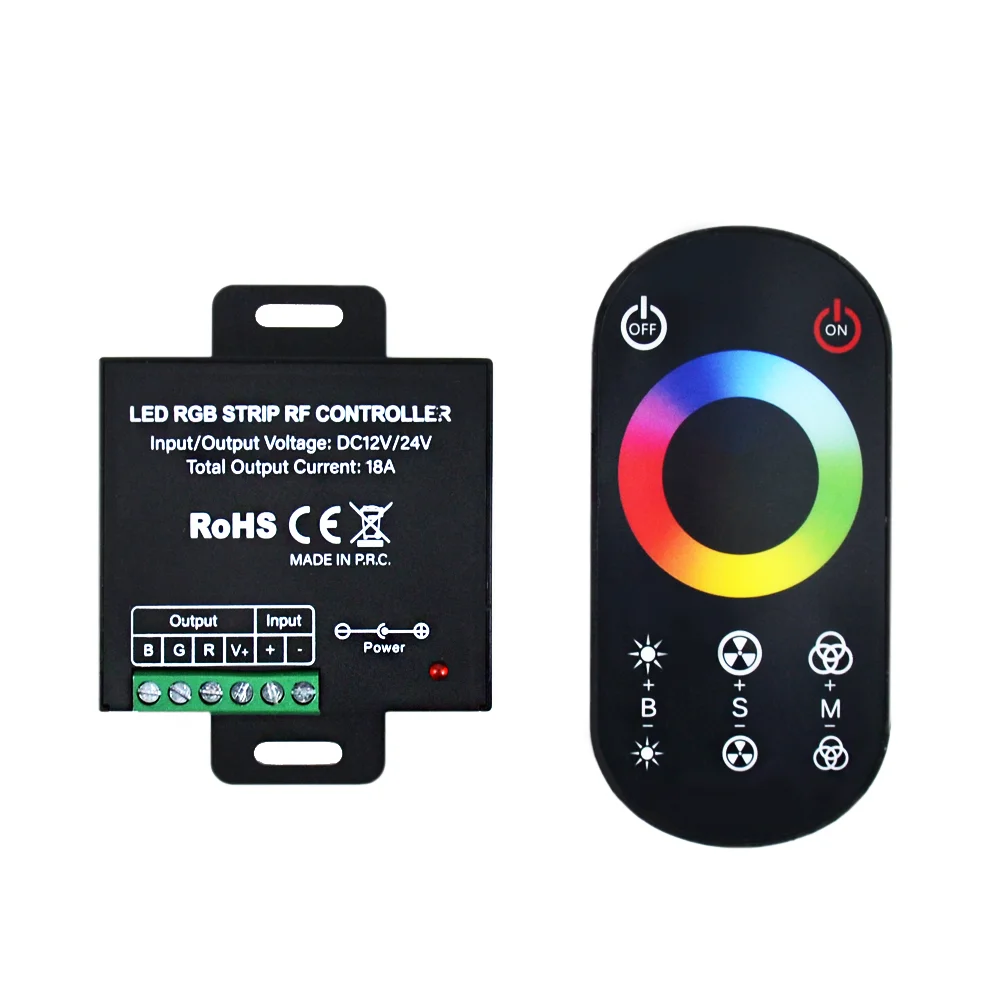 Ultra Thin Touch Rgb Controller Dc12 24v 6a 3ch Ce Rohs 8 Keys Touch