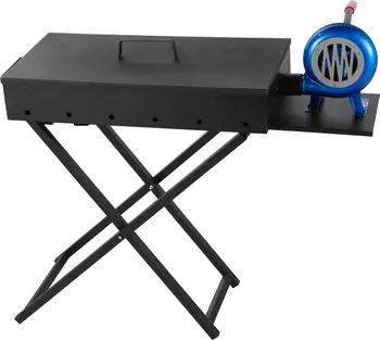 wholesale foldable camping charcoal barbecue grills for outdoor garden with fans