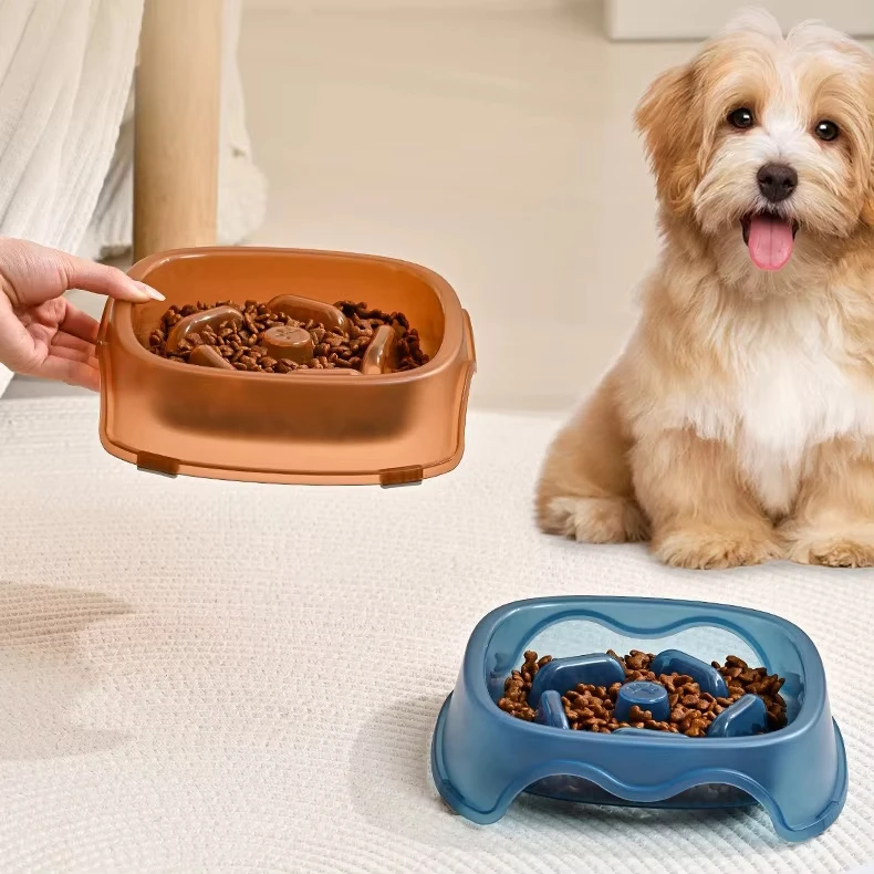 New Anti-tipping Plastic Anti Choking Pet Food Bowl Cat Food Feeder Bowl Pet Products manufacture