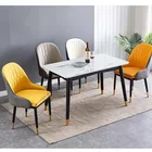 Table New Design Pu Leather High Density Sponge Dining Table Modern Dining Table And Chair