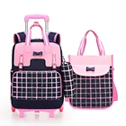 School School Bag Waterproof Lightweight Travel Waterproof Trolley School Bag Set For Teenagers Girls