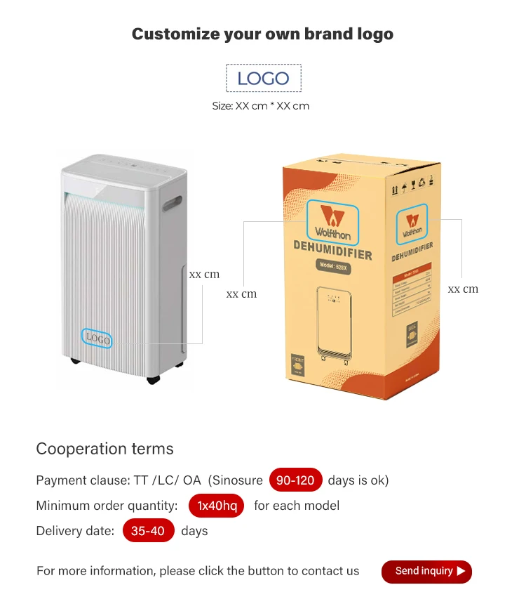 Completely Silent Environmental-friendly Dehumidifier, 20L - detail 6