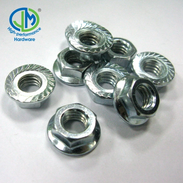 Details about   M3,4,5,6,8,10,12 Color Zinc-Plated Hex Serrated Flange Nuts DIN6923 Flanged Nut 