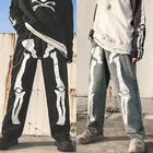 Jeans Factory Direct Sales OEM High Street Hip Hop Style Skeleton Design Denim Pants Custom Brand Jeans For Men