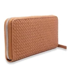 Wallet Long Long Weaved Wallet With Logo Emboss Genuine Leather Weaved Long Wallet With Men