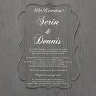 Wedding Wedding Invitation Card Customized Acrylic Invitation Card