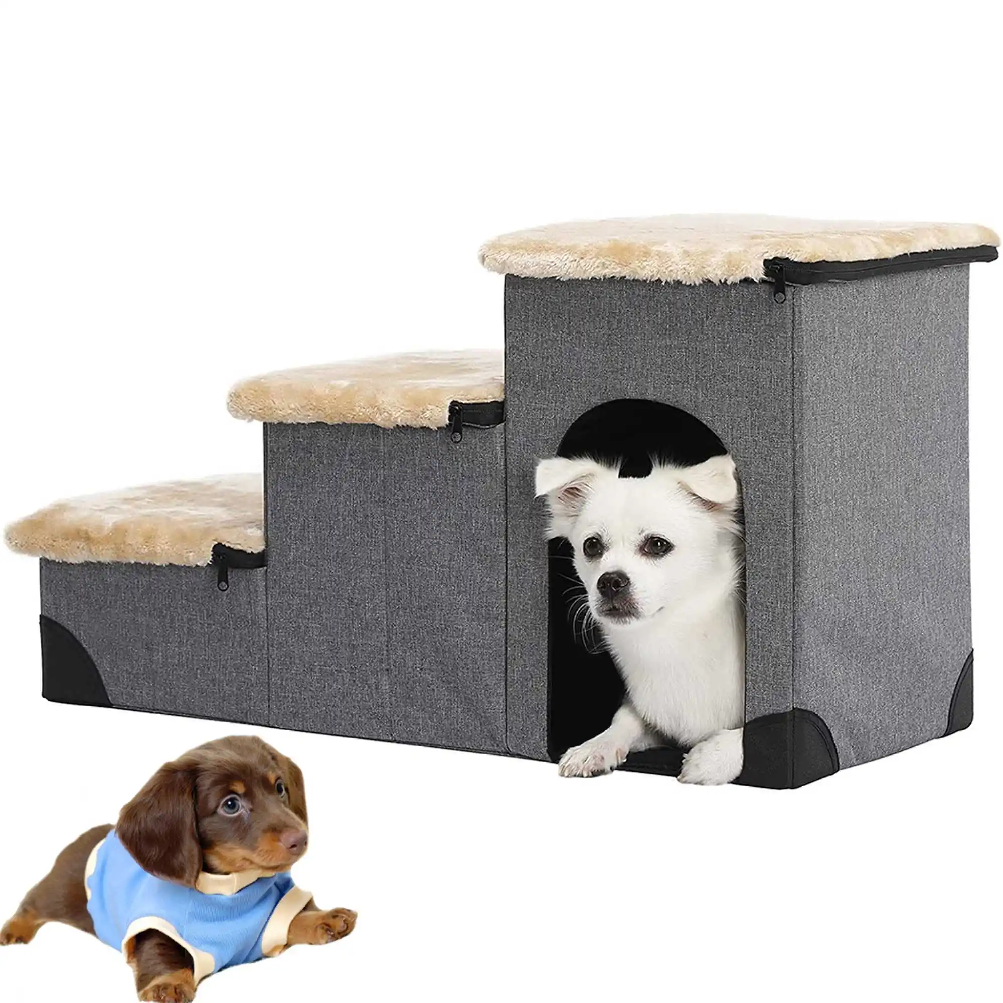 Foldable Hidden Storage Factory Custom Modern Small Animal Bed Indoor Cat Dog Furniture Pet Cages Houses