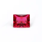 Gemstone Rectangular Rectangular New Fashion Loose Gemstone Rectangular Cutting Lab Grown Rubi Rose Gemstone