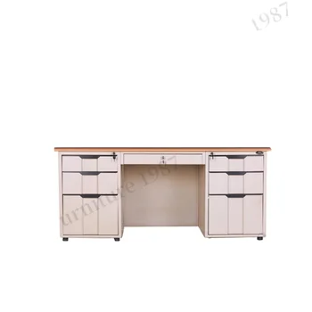 Steel Wooden Office Desk With Drawer Study Desk Computer Desk Training Table