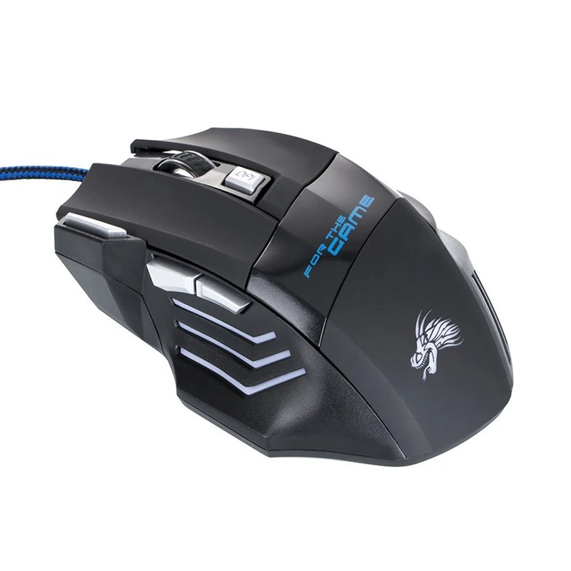 Computer Mouse,5500 DPI Ergonomic Optical LED Mouse Mechanical Wired 7 Buttons Gaming Cable Mouse Mice for High-end Players 