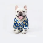 Pet Whole Sale Printed Silk Like Fabric Pet Pajama