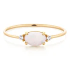 Opal Ring Opal Gemnel New Design Ladies 925 Sterling Silver Popular Jewelry Opal Band Ring Gold
