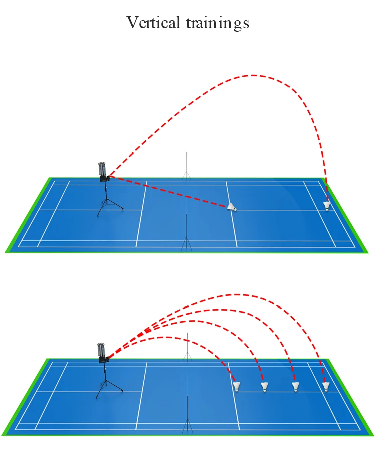 Smash Horizontal Variable Speed Ball Badminton Shuttlecock Training