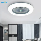 Ceiling Fan Rebow OEM ODM Smart Home Decorative Modern Remote App Dimmer Control 22 Inch Solar Led Ceiling Fan With Light