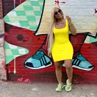 Women Hot Sale Summer Solid Color Lady Sling Dress Casual Women Bodycon Dress