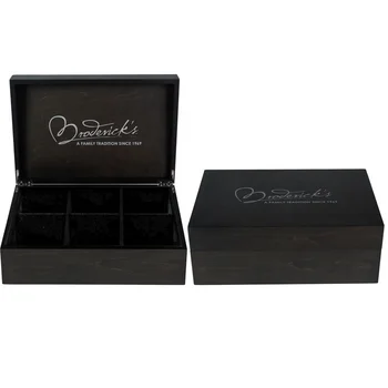 Black with logo multifunctional luxury best-selling wooden tea bag packaging box