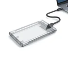 Type Sata Sata HDD Enclosure Usb Type C 2.5 Inch Sata Hard Drive Full Transparent Shockproof Hdd Enclosure