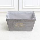 Gray Paperboard Storage Fabric Gray Fabric Paperboard With Handle Storage Basket