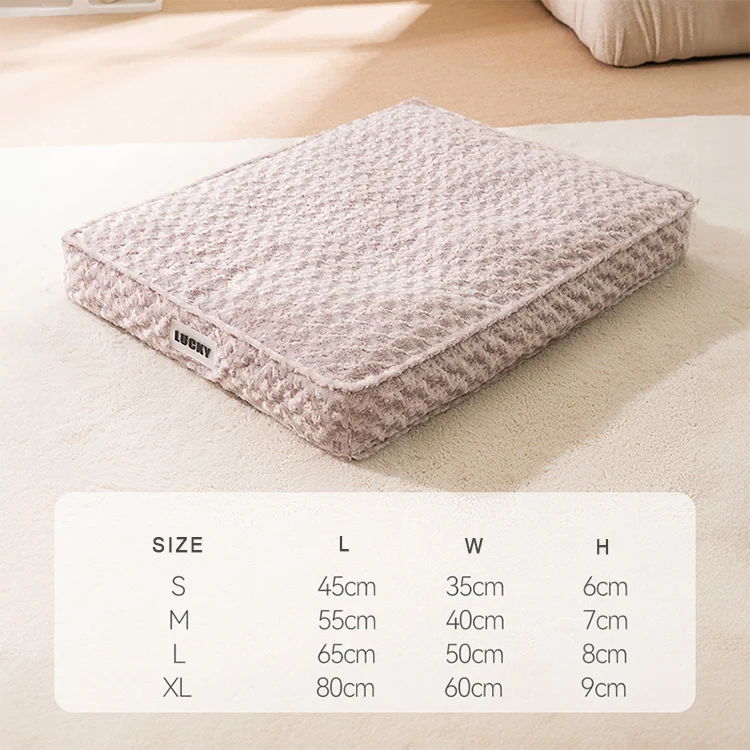 product luxury modern cat and dog bed factory wholesaled plush winter warm memory foam mat soft and comfortable detachable bed mat-56