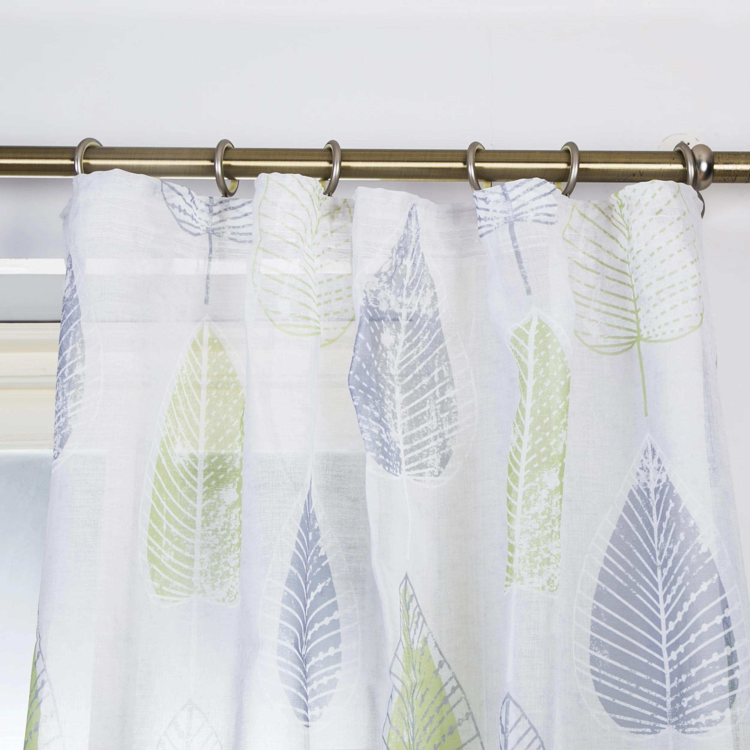 Wholesale modern nature living room voile sheer curtains ready made