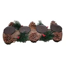 Pine Nut Shell Candleholder Candelabrum Made By Wood And Pine Nut Shell Made Christmas Decoration