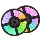 Color Changing Light 12V 5M 16.4Ft Waterproof TV Backlight Color Changing Flexible RGB SMD 5050 LED Strip Light
