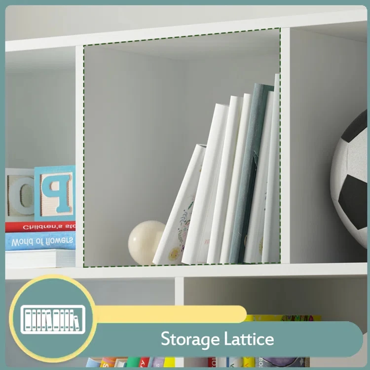 Cheap price wholesale minimalist white wood cube classic children book shelf cute for kids for home