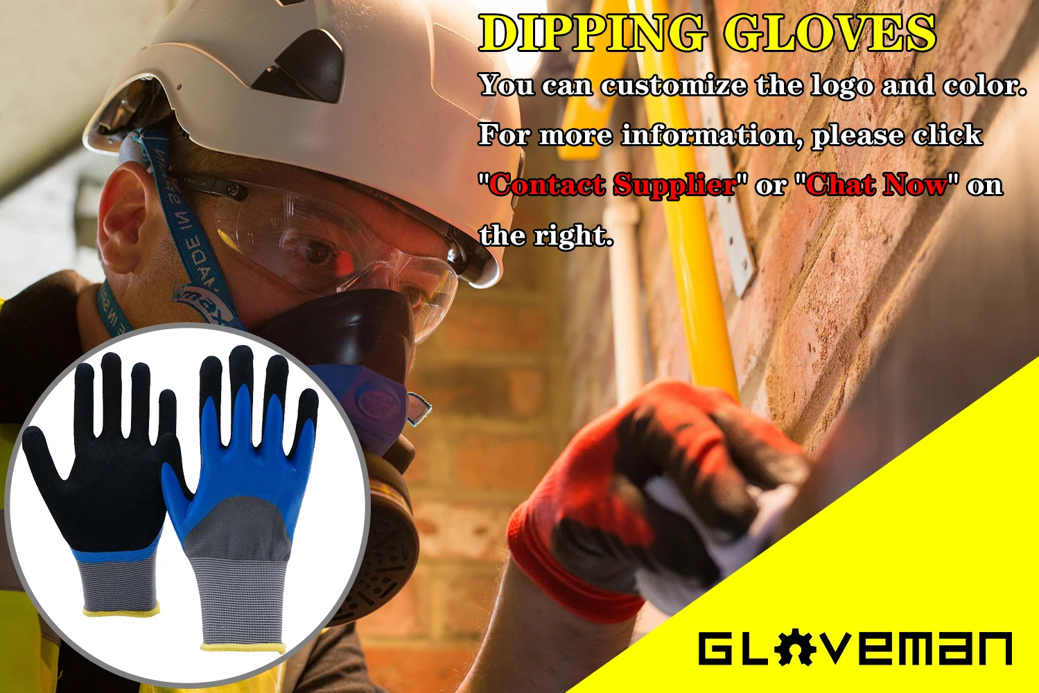 Gloveman Custom Oil Waterproof Industrial Construction Gardening