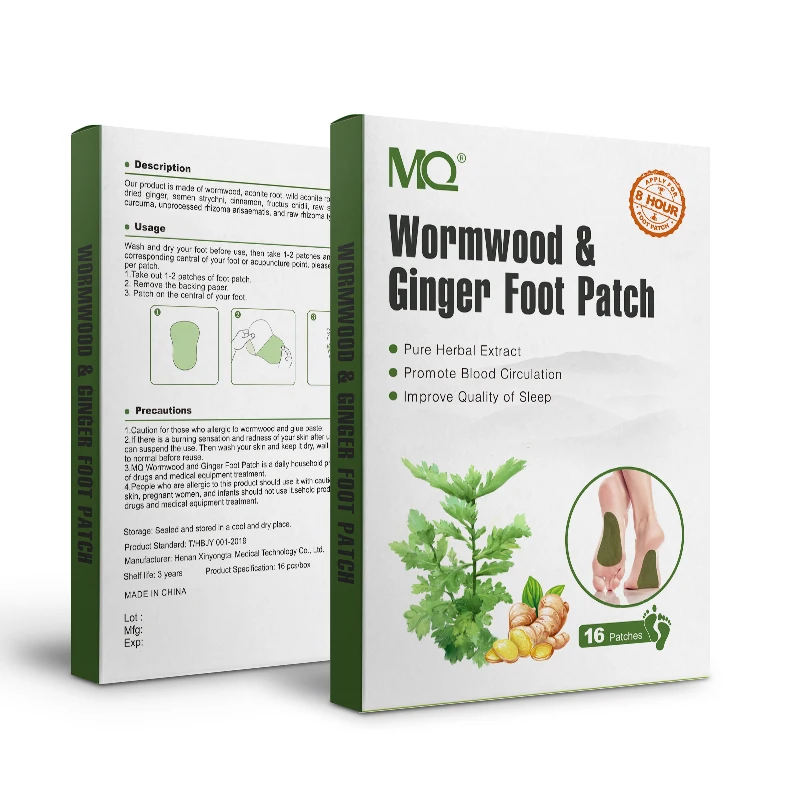 Mq Detox Foot Patch Ginger Wormwood Dispel Cold Natural Herbs Mild