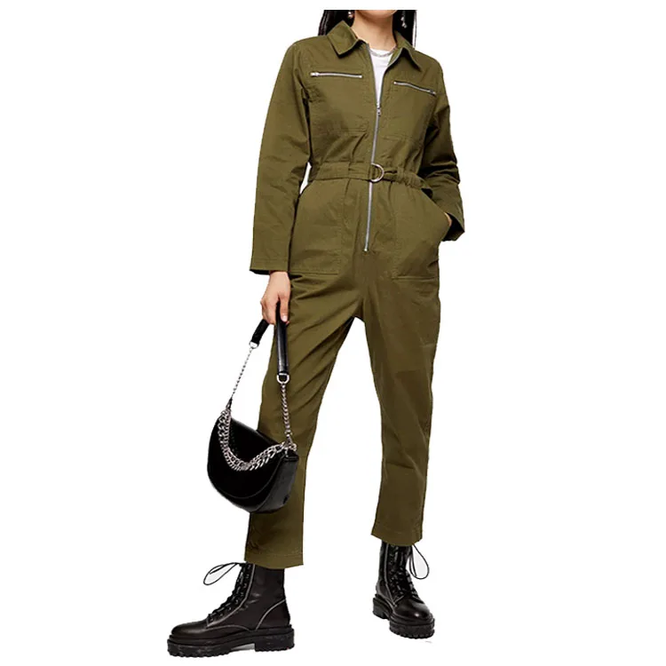 khaki utility boiler suit