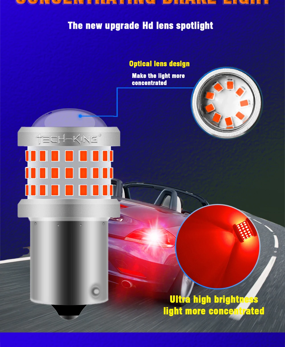 9-80v signal light BAU15S PY21W LED Car Tail Bulb Brake Lights Reverse Lamp Daytime Running Signal Light 3156-3157 led bulb