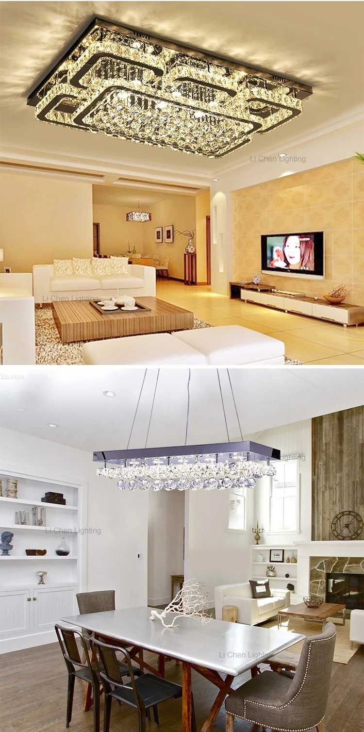 c0061 luxury style residential bedroom decoration flush mounted crystal led ceiling light -5
