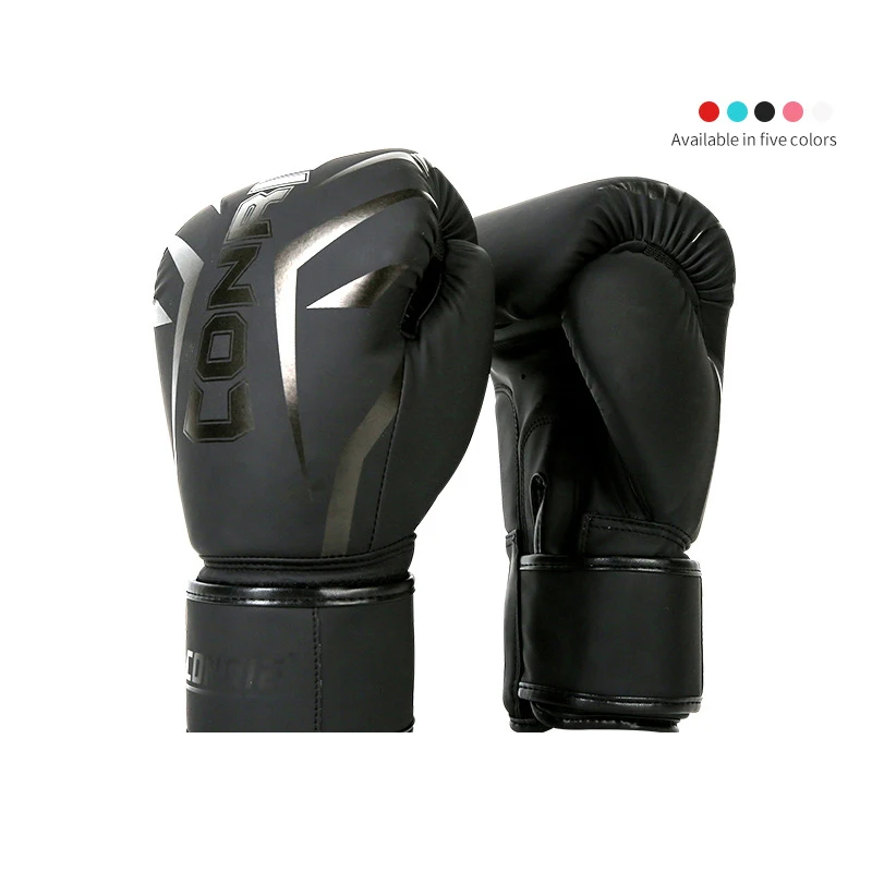 VIP BLACK & WHITE LEATHER CONTEST BOXING GLOVES WORKOUT GYM 10oz 