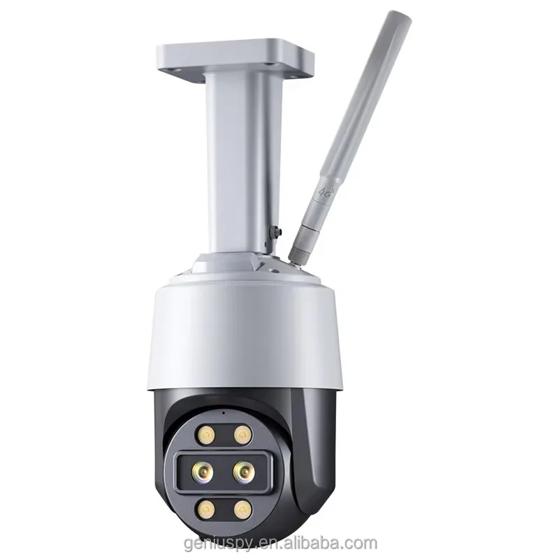 4K 8MP 5mp Outdoor Dual Lens 10x Zoom Surveillance Cctv Wifi 4G Lte IP Security Cam Network Ptz Dome Camera Night Vision TF Card