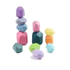 Education Toys Educational Toy Early Education Kid Toys Wooden Stones Stacking Game Rock Blocks Educational Puzzle Toy