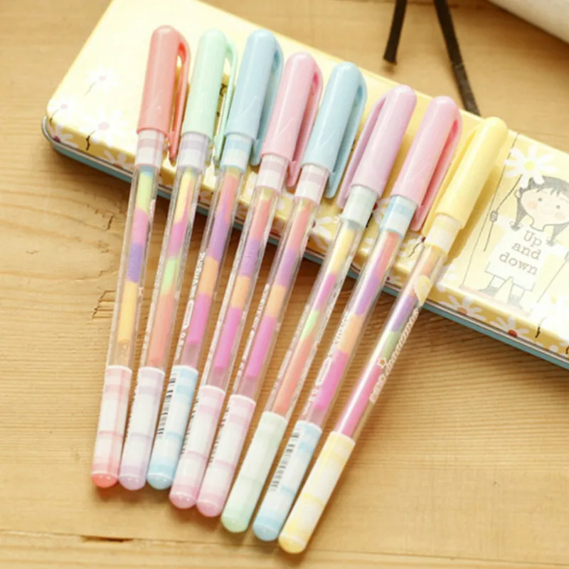 Creative Korea Style Stationery Beautiful Colorful Rainbow Gel Pens