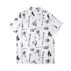 Sleeve Shirt Sleeved Shirts Factory Supplier Fashion Short Sleeve Rayon Black White Floral Print Hawaiin Bangkok Shirts