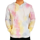 Hoodie Tie Dye Sweatshirt Long Sleeve Casual Drawstring Pullover Cotton Hoodie Tops With Pocket