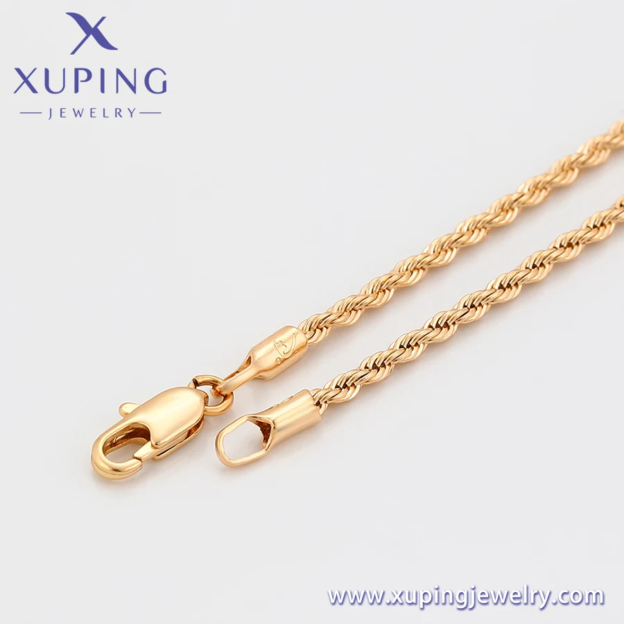A00711899 xuping jewelry Factory classic design clavicle chain thin chain neutral 18K gold-plated necklace