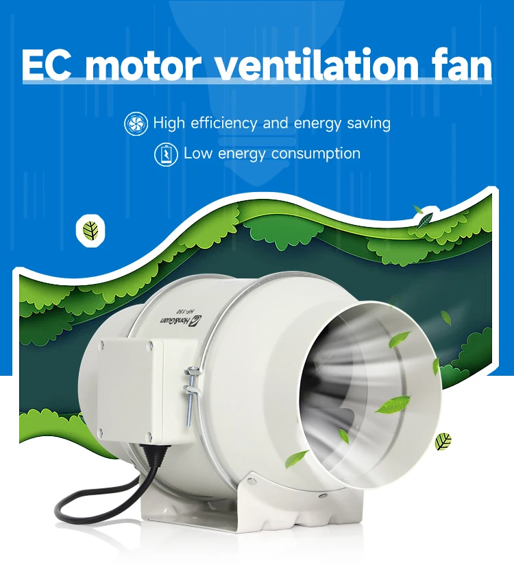 Inline Duct Fan, 100~240V, 366~2206m³ - detail 4