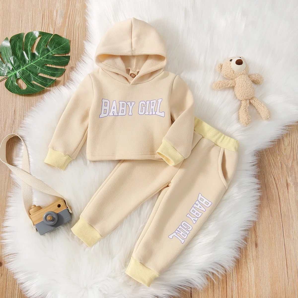 Korean new girls suit letter printing casual hoodie suits girls fall clothes sets girls outfits kids clothing