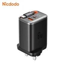 Mcdodo 409 FreeGo Charger with USB-C Cable 67W Retractable 45W SFC2.0 PPS PD3.0 60W 30W GaN Charger Travel Charger for Phone Acc