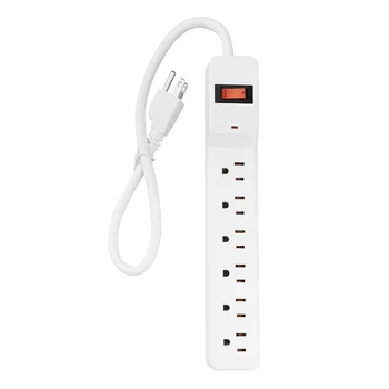 ETL Certified 6 Outlet Surge Protector Power Strip, 735J Surge Protector Extension Cord Board with Light
