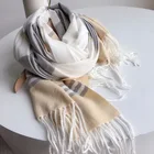 Scarf Warm Scarf Wholesale Yarn Dyed Winter Custom Plaid Tartan Women Warm Scarf Shawl Wrap With Tassel