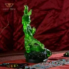 Jade Factory Wholesale Liuli Jade Buddha Statue Green Tara 5 Size H12cm
