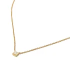 Pendant Silver Exquisite Small Square Diamond Pendant 925 Silver Fine Chain Crystal Necklace