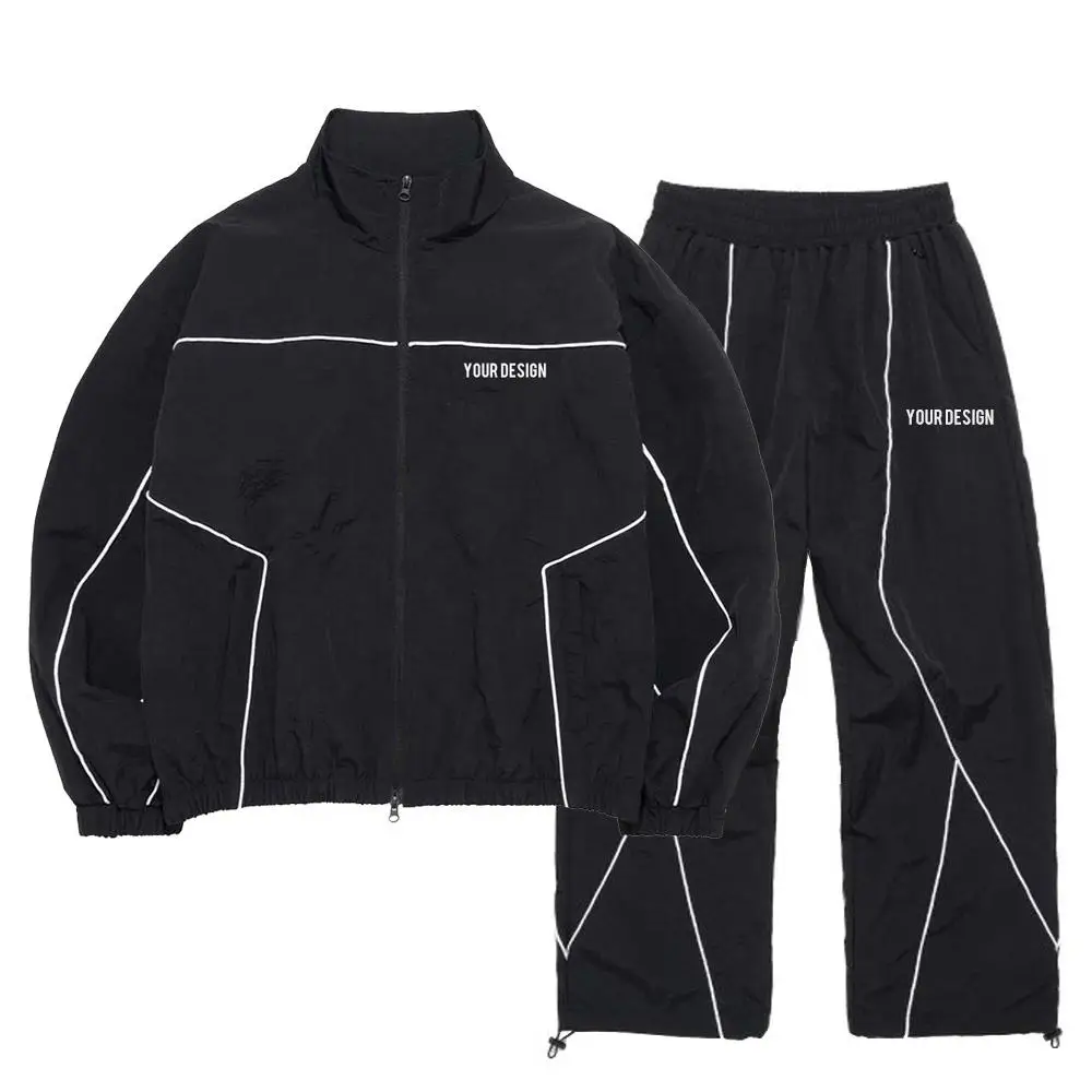 High Quality Casual Sport Style Nylon Oversized Windbreaker Set Breathable and Windproof for Spring Custom Logo Eco-Friendly manufacture