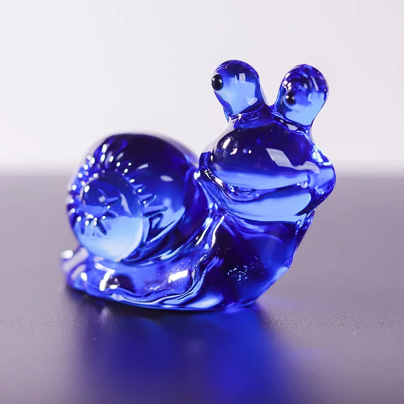 product new creative colorful crystal glass snail model realistic exquisite home decoration desktop ornament supplies-4